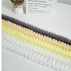 원단마트 오간자 주름레이스 메쉬캉캉주름 옐로우톤 (10957636), 백색