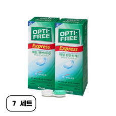 옵티프리 익스프레스 렌즈세정액 355ml x 2p + 렌즈케이스, 7세트