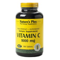 Natures Plus 維生素C錠 1000mg, 1個, 180 件