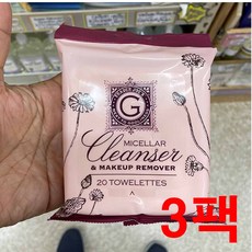 트레이더조 미셀라 클렌저 앤 메이크업 리무버 20매 3팩, 3개