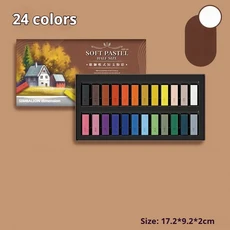 12/24/36/48/60 색상 소프트 파스텔 컬러 분필 세트 그리기 그림 스틱 크레용 미술 학교 문구, 07 24 Colors Short