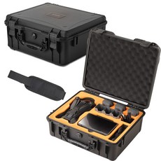 써니라이프 Dji 매빅4 프로 방수하드케이스+전용 어깨끈 RC PRO2 & RC2 호환 드론 보호가방 악세사리 (드론 미포함), 1개, 블랙