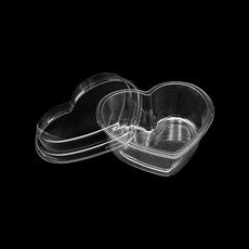 투명 하트케이스 답례품포장 어린이집 하트통, 1세트, 50개입, 200ml