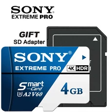 소니 SD 메모리 카드 익스트림 스피드 마이크로 플래시 64GB 128GB 1TB 클래스10 TF 샤오미 폰 카메라용, 01 4GB-Sony Blue