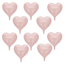 올리브파티 하트 은박풍선 18인치 45cm 파티용품 세트, 10매, 베이비핑크