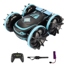 어린이 ZWN-RC 자동차 2.4GHz 원격 제어 보트 방수 무선 스턴트 4WD 전기 장난감 어린이용, 03 blue Gravity sensor, 1개