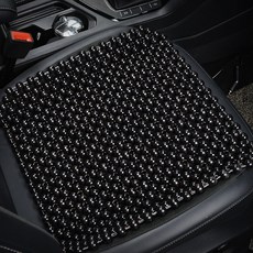 수제 구슬 시원한 방석 통풍 미끄럼 방지 나무 구슬 좌석 쿠션 통기성 자동차 좌석 쿠션, 나무 구슬 좌석 쿠션 × 검은색 좌석 쿠션 × 1개, 1개