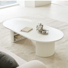 포스트모던 밀리 수납 템바보드 거실테이블 1400, 화이트엣지