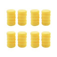 40pcs 둥근 합성 아티스트 페인트 페인트 스폰지 공예 스폰서 도자기 수채화 예술 스펀지 노란색 2.75 인치