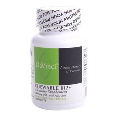 DaVinci Laboratories B12+ 咀嚼片, 100顆, 1罐