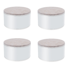 高度可調式家具腳墊 60*32mm 圓形 4入, 白色