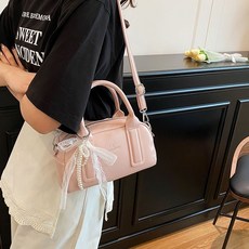 高顏值洋氣保齡球手提枕頭女2025新款春夏季時尚百搭斜挎, 粉色【無掛件】, 1個