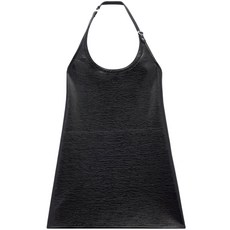 꾸레쥬 버클 디테일 홀터넥 미니 드레스