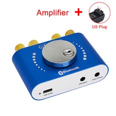 미니 앰프 블루투스 5.0 디지털 오디오 전력 클래스 D HiFi 스테레오 200W * 2 12V/24V 가정용 자동차 USB 음악 사운드 카드 앰프 스피커, [01] Amplifier and USPlug, 01 Amplifier and USPlug