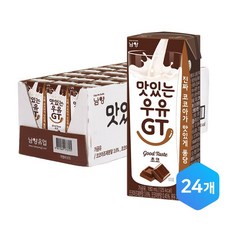 남양유업 맛있는우유gt 딸기우유 초코우유180mlx24팩 혼합가능, 180ml, 24개