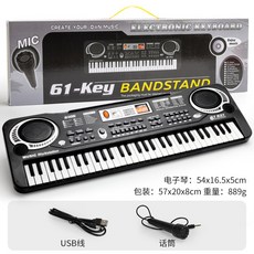 61鍵電子琴, 黑色, 1套, 電子琴