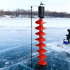 아이스 오거 드릴 6인치/8인치 얼음 낚시 얼음뚫기 구멍뚫기 빙어낚시 장비 쇄빙기, AF.6인치 빨간색 105cm (알루미늄)