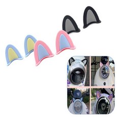 헬맷 귀 장식 오토바이 코스튬 고양이 한쌍 고양이귀 귀여운 헬멧, 블랙