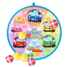 중앙맞추기 소프트공 찍찍이 다트놀이 신체활동 어린이다트 체험완구 7세 공던지기판, 혼합색상, 1개