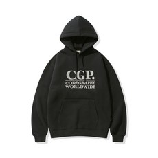 브랜드정품 코드그라피 CGP 기모 스퀘어 로고 후디_블랙 337307