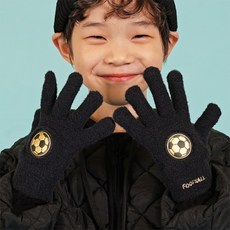 리엘아트 어린이 축구 장식 니트 장갑 남아 여아 유치원 초등학생 겨울 따뜻한 방한 장갑 스포츠 활동용