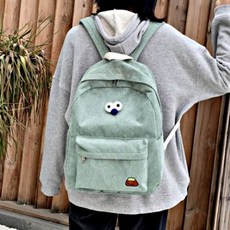 골덴 소재 기본 베이직 스타일 귀여운 브로치 백팩 79000EA 1EA, 오렌지