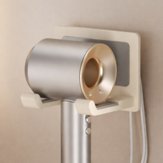 메종코랄 무타공 강력접착 드라이기 거치대, 1개, 베이지