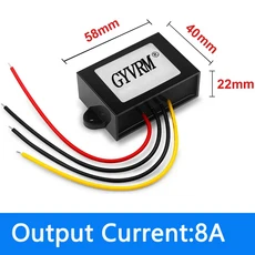 DC 72V 60V 48V 36V 24V ~ DC 12V 3A 5A 8A 10A 스텝 다운 전압 전력 변환기 자동차 자동차 오토바이 버스, 04 DC12V 8A MAX, 01 36V48V(20-60V), 01 12V, 04 DC12V 8A MAX, 1개