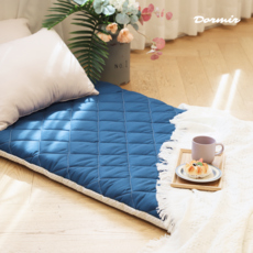 [먼지없는] 사계절용 토퍼 매트리스 누빔 커버 지퍼형 MS SS Q, 네이비