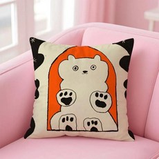 귀여운 애완 동물 고양이 강아지 쿠션 커버 베개 부드럽고 친절한 원단 숨겨진 지퍼, 3. White6