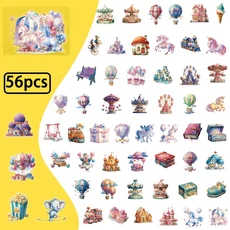 쿠쿠스토어 새버전 꿈꾸는 놀이공원 투명 PET 스티커(5개) - 만화 장식 LanLanStickersWorld Store, 01 5PCS