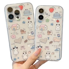 러블리마켓 큐티 냥냥멍멍 아이폰 케이스