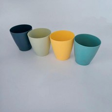 塑料水杯 防摔塑料水杯 透明塑料水杯果汁杯飲料杯兒童防摔飲水杯子熱水杯寶寶彩色隨手杯, 隨機顏色6個, 1個
