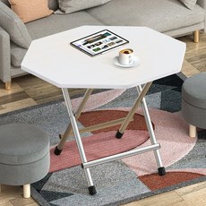 접이식 책상 탁자 테이블 거실 이동식 벽부착 벽걸이 롱 80x40x70 직사각 테이블 화이트, 화이트 58x58-50 이중강화팔각