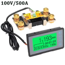 TF03K 배터리 용량 100A 쿨롱계 50A 카운터 350A 감지기 120V 쿨롱 전압 테스터 디스플레이 10 500A, TF03K A 500A