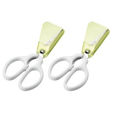 SHIMOMURA 下村 Fru-Veggie 日本製蔥花廚房剪刀, 2把, 白色 綠色