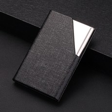 NBZH 皮質不鏽鋼薄名片夾男女士款商務時尚名片盒金屬創意禮品大容量, 1個, 007#甲骨紋:枚紅色