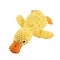 반려동물 애착인형 눕덕 강아지 고양이 개냥이 잠인형 장난감 터그놀이, 1개, 옐로우