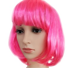 파티 코스프레 단발머리 가발, 02핑크, 1개
