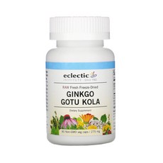 에클레틱 인스티튜트 Eclectic Institute 징코 고투 콜라 275 mg 90 베지캡슐 은행 병풀 함유 동결건조 코셔