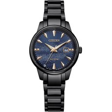 CITIZEN 星辰 光動能女錶 EW2595-81L 藍色錶盤 黑色錶殼