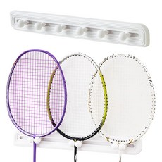 조절식 테니스 라켓 보관함 벽걸이 홀더 디스플레이 스탠드 탁구 패들 배드민턴 라켓 슬라이드 투 사이즈 신장형 스포츠 정리함, OULIGET 조절 가능한 테니스 라켓 보관, 탁구 패