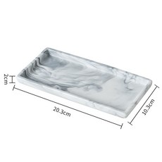 陶瓷牙線盒 牙線收納盒 牙籤罐 輕奢高檔家用陶瓷牙綫牙簽筒罐桶棉簽收納盒, 大理石啞光灰托盤, 1個