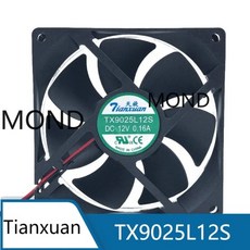 TX9025L12S Tianxuan 냉각 팬 축류 CPU 캐비닛 냉장고 서버 라디에이터 쿨러 12V 0.16A 9CM, 01 TX9025L18S 18V 0.14A