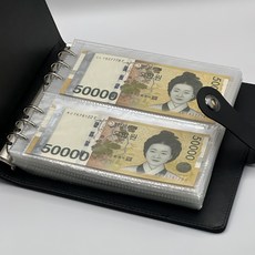 아윤 대용량 현금 바인더 저축 다이어리 천만원 모으기, 1개, 블랙