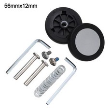 캐스터 나사로 교체 바퀴 여행 수하물 가방 액슬 무소음 캐스터 휠 DIY 수리 도구 49mm-56mm 1 2, 08 56mm x 12mm-1