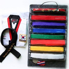 무술 수련 띠 정리 보관 전용 벽걸이 진열 거치 수납함 도장 체육관 훈련 용품, 1개, 다크그레이