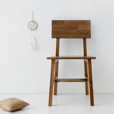 마켓비 TANG 아카시아 내추럴 45 원목 의자, 브라운, 1개