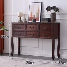 엔틱 원목 수납장 서랍장 콘솔장 협탁 원룸 가구, N. 6단 큰 깊은 호두