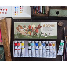 好賓 Holbein 瑞貝卡．格林聯名 壓克力不透明水彩顏料 12色組 20ml XD701